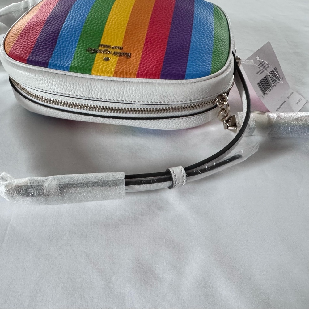 NWT Kate Spade Kourtney Rainbow Stripe Crossbody Camera Bag - Picture 11 of 16